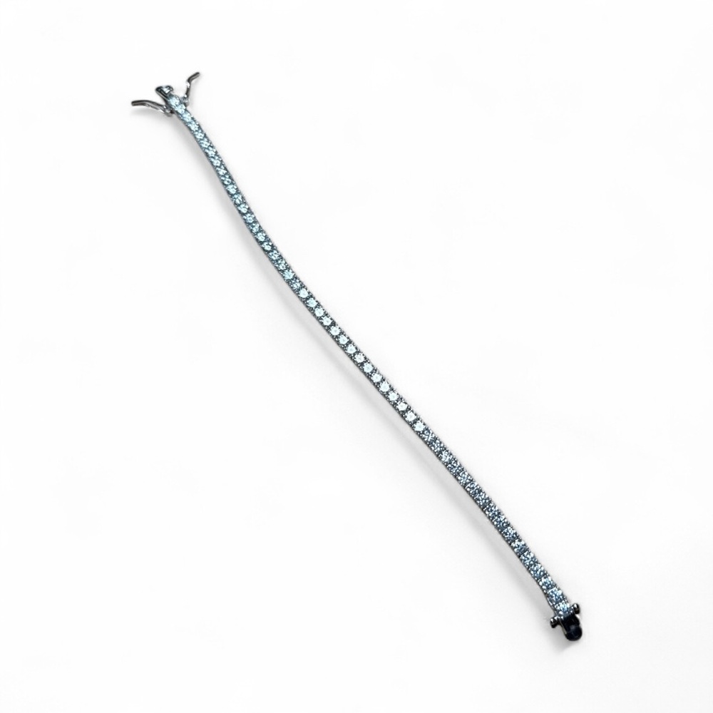 Elegant 925‎ Sterling Silver Tennis Bracelet